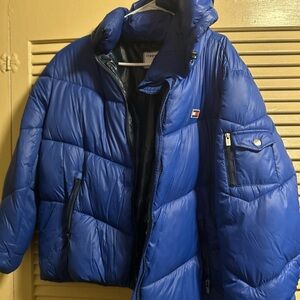 Tommy Hilfiger women’s Vibrant Blue Puffer Coat